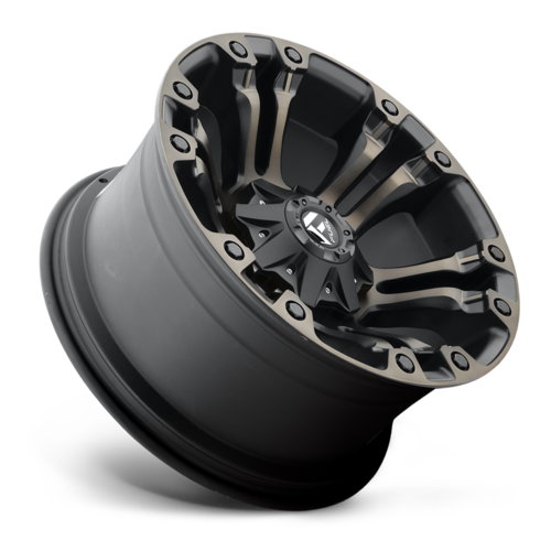 17 Inch Fuel 1PC D569 VAPOR Matte Black Double Dark Tint Wheel - 6x135/139.7 Bolt Pattern, +1 Offset