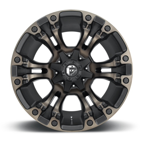 20x10 Fuel 1PC D569 VAPOR Matte Black Double Dark Tint Offset -18 for 5x139.7/5x150 Bolt Pattern