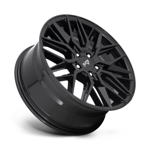 Niche 1PC M224 Gamma 18x8 Gloss Black Wheel with 5x112 Bolt Pattern and 66.56mm Center Bore