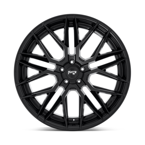 Niche 1PC M224 Gamma 22x10.5 Inch Gloss Black Wheel with 5x127 Bolt Pattern and +35 Offset