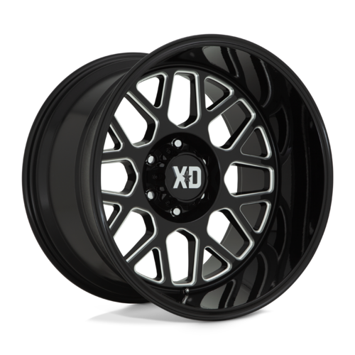 XD XD849 Grenade II 20x10 Gloss Black Milled Off-Road Wheel with -18mm Offset