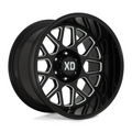 XD XD849 Grenade II 20x10 Gloss Black Milled Off-Road Wheel with -18mm Offset
