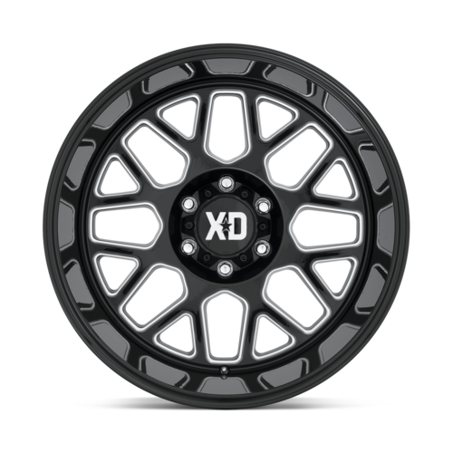 XD XD849 Grenade II 20x10 Gloss Black Milled Off-Road Wheel with -18mm Offset