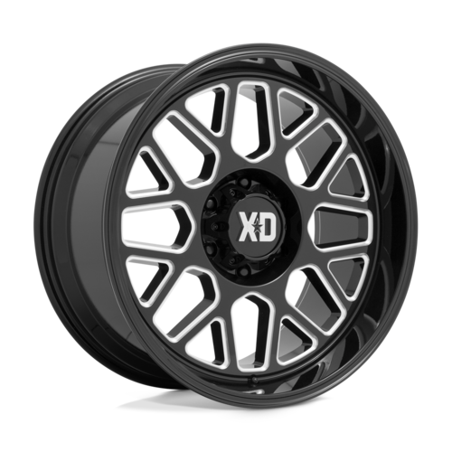 XD XD849 Grenade II 20x10 Inch Gloss Black Milled Off-Road Wheel