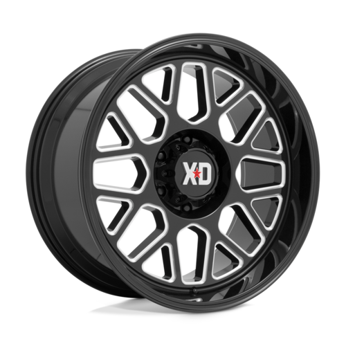 XD XD849 Grenade II 20x9 Inch Gloss Black Milled Wheels with 6x139.7 Bolt Pattern and 18mm Offset