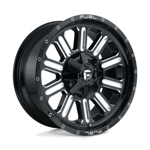 Fuel 1PC D620 HARDLINE 20x9 Inch Gloss Black Milled Wheel with 8x180 Bolt Pattern and 124.2mm Center Bore