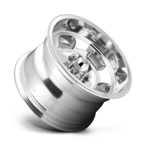 US Mag 1PC INDY 15x9 Inch High Luster Polished Wheel with 5x4.5 Bolt Pattern and +1 Offset