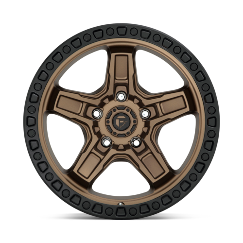 Fuel 1PC KICKER 17x9 Matte Bronze Black Bead Ring Wheel with -12 Offset and 5x127 Bolt Pattern