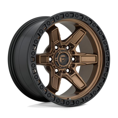 Fuel 1PC D699 Kicker 17x9 Matte Bronze Black Bead Ring Wheel with 6x139.7 Bolt Pattern and 106.10 Center Bore