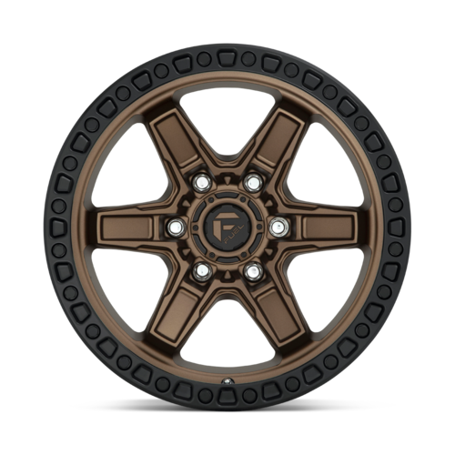 Fuel 1PC D699 KICKER 17x9 Matte Bronze Black Bead Ring Wheel with -12 Offset and 6x139.7 Bolt Pattern