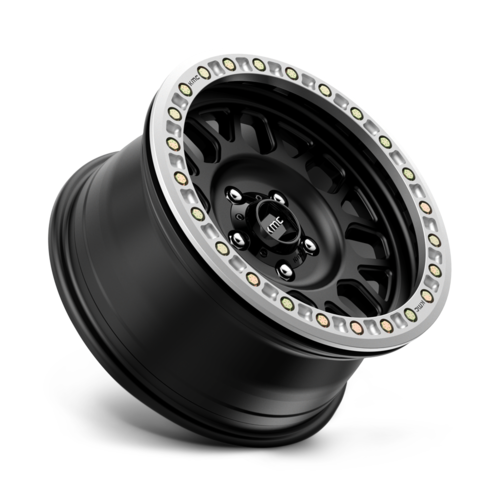 KMC KM234 Grenade Desert Beadlock 20x9 Satin Black Wheel with 6x139.7 Bolt Pattern and -12 Offset