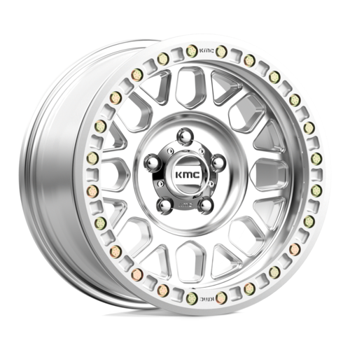 KMC KM234 Grenade Desert Beadlock 20x9 Wheel with Machined Finish and -12 Offset