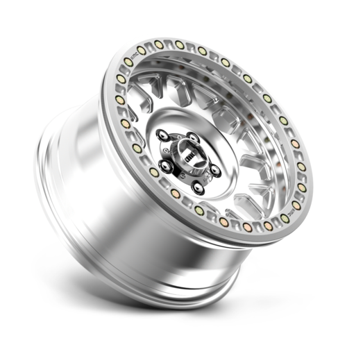 KMC KM234 Grenade Desert Beadlock 20x9 Inch Wheel with Machined Finish and -12 Offset