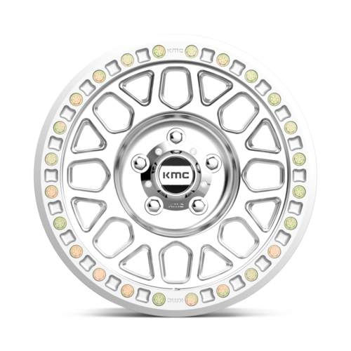 KMC KM234 Grenade Desert Beadlock 20x9 Inch Wheel with Machined Finish and -12 Offset