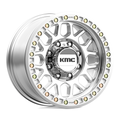 KMC KM234 Grenade Desert Beadlock Wheel – 17x8.5 Inches, 8x165.1 Bolt Pattern, Machined Finish