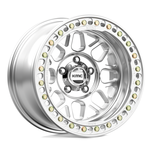 KMC KM235 Grenade Crawl Beadlock 18x9 Wheel with Machined Finish and -24 Offset