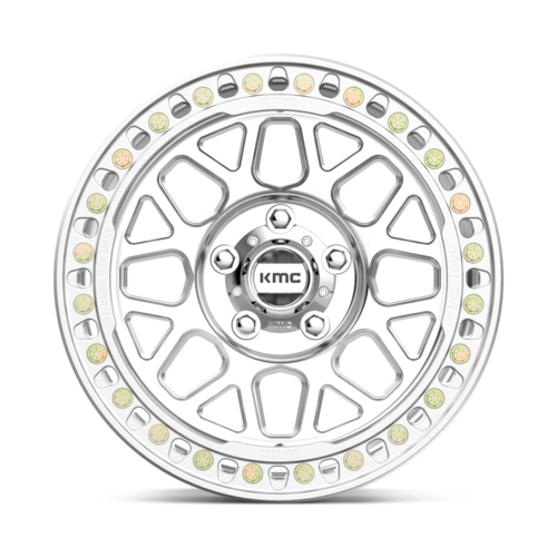 KMC KM235 Grenade Crawl Beadlock 17x9 -38mm Offset Machined Finish