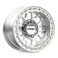 KMC KM235 Grenade Crawl Beadlock Wheel - 17x9 Inches, 8x6.5 Bolt Pattern, Machined Finish, Offset -38