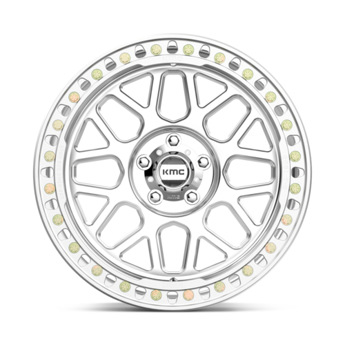 KMC KM235 Grenade Crawl Beadlock Wheel - 20x10 - Machined Finish - 5x127 Bolt Pattern - Offset -48