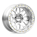 KMC KM235 Grenade Crawl Beadlock Wheel - 20x10 - 6x139.7 Bolt Pattern - Machined Finish