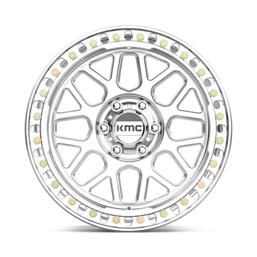 KMC KM235 Grenade Crawl Beadlock Wheel - 20x10 - 6x139.7 Bolt Pattern - Machined Finish