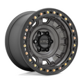 KMC KM236 TANK Beadlock Wheel 17x9 Inch Gray Anthracite -38 Offset 8x170 Bolt Pattern