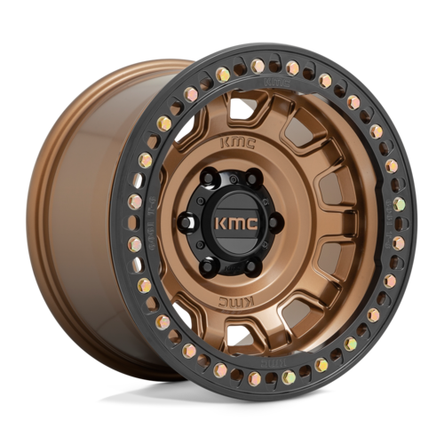 KMC KM236 TANK Beadlock 17x9 Matte Bronze Wheel with -15 Offset for 5x127 Bolt Pattern