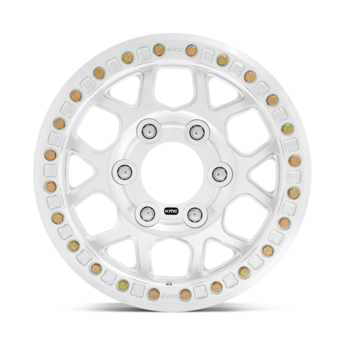 KMC Mesa Forged Beadlock Wheel 17x9 with -12 Offset and 8x165.1 Bolt Pattern in Raw Machined Finish