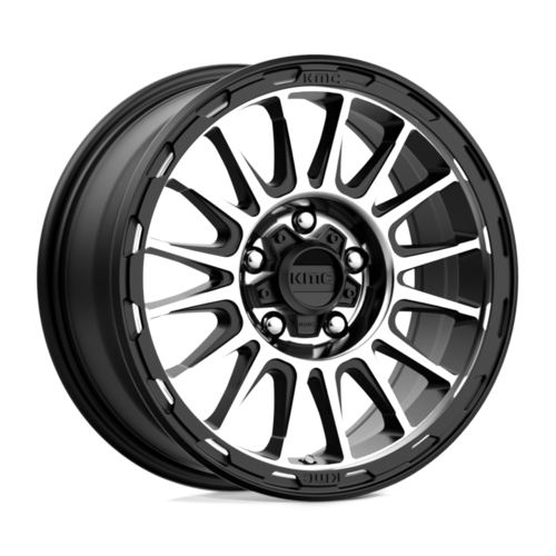 KMC KM542 Impact 17x8 Satin Black Machined Wheel with 5x108 Bolt Pattern and 38mm Offset