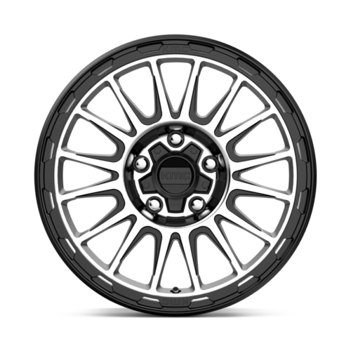 KMC KM542 Impact Satin Black Machined 17x8 6x139.7 Wheel with 20mm Offset