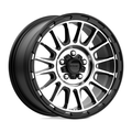 KMC KM542 Impact Satin Black Machined 17x8 Inch Wheel with 5x114.3 Bolt Pattern and 35mm Offset