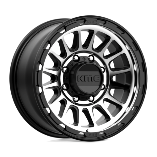 KMC KM542 Impact Satin Black Machined 17x8.5 Wheel with 8x165.1 Bolt Pattern