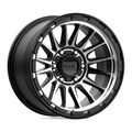 KMC KM542 Impact Satin Black Machined 17x9 Inch Wheel with -12mm Offset and 6x139.7 Bolt Pattern