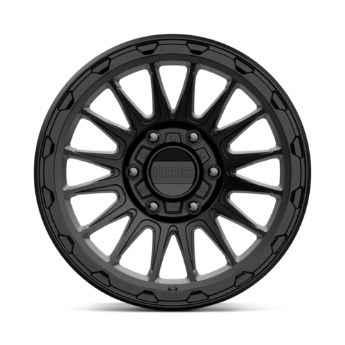 KMC KM542 Impact 17x9 Satin Black Wheel with -12mm Offset and 6x139.7 Bolt Pattern