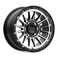 KMC KM542 Impact 17x9 Satin Black Machined Wheel with 6x114.3 Bolt Pattern and 66.06mm Center Bore
