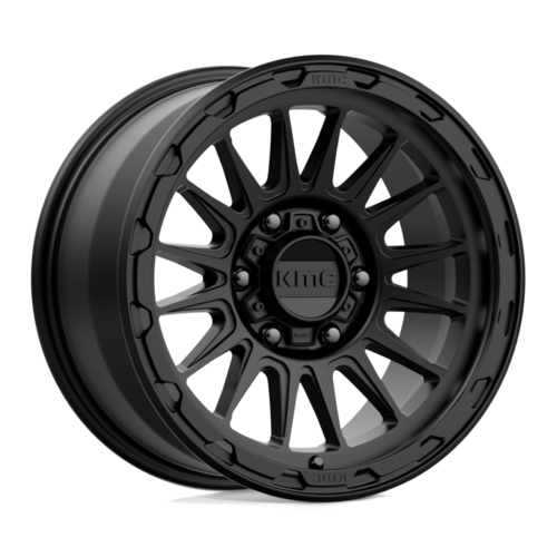 KMC KM542 Impact Satin Black 17x9 Inch Wheel with 6x114.3 Bolt Pattern and 66.06mm Center Bore