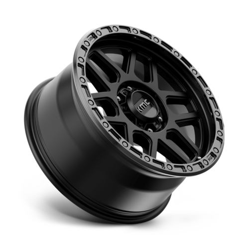 KMC KM544 Mesa 17x9 Satin Black with Gloss Black Lip Off-Set Wheel - 6x139.7 Bolt Pattern, -12mm Offset
