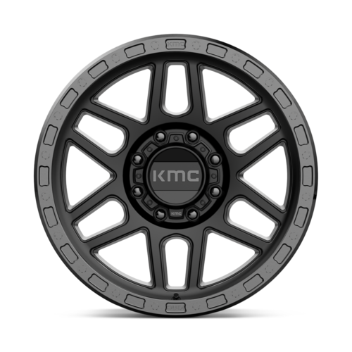 KMC KM544 Mesa 20x9 Satin Black with Gloss Black Lip Wheel for 8x180 Bolt Pattern