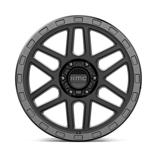 KMC KM544 MESA 20x9 Satin Black with Gloss Black Lip Wheel for 6x135 Bolt Pattern