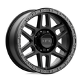 KMC KM544 MESA 17x9 Satin Black with Gloss Black Lip Wheel - 8x170 Bolt Pattern, 18mm Offset, Centerbore 125.10