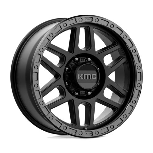 KMC KM544 Mesa 17x9 Satin Black with Gloss Black Lip Wheel