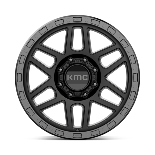 KMC KM544 Mesa 17x9 Satin Black with Gloss Black Lip Wheel