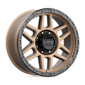 KMC KM544 Mesa 17x9 Matte Bronze with Black Lip Off-Road Wheel - 8x6.5 Bolt Pattern, 18mm Offset