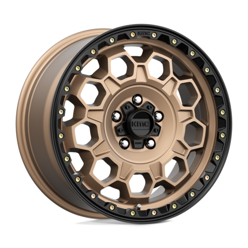 KMC KM545 Trek 17x8 Matte Bronze with Black Lip Wheel for 5x114.3 Bolt Pattern and 72.56mm Center Bore