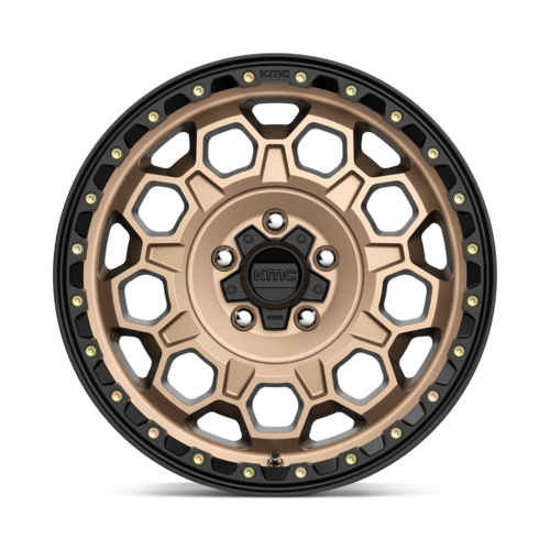 KMC KM545 Trek 17x8 Matte Bronze with Black Lip Wheel for 5x114.3 Bolt Pattern and 72.56mm Center Bore