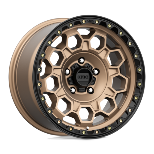 KMC KM545 Trek 17x9 Matte Bronze with Black Lip Wheel - 5x127 Bolt Pattern, 0mm Offset