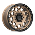 KMC KM545 Trek 17x9 Inch Matte Bronze with Black Lip Wheel - 6x139.7 Bolt Pattern, 18mm Offset