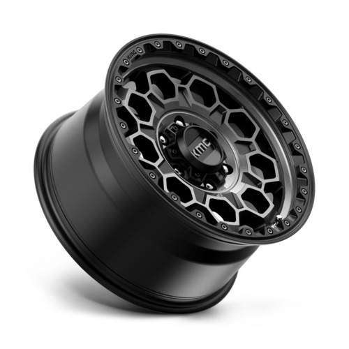 KMC KM545 TREK 17x9 Satin Black with Gray Tint Wheel – 6x114.3 Bolt Pattern, 66.06 Center Bore, 18mm Offset