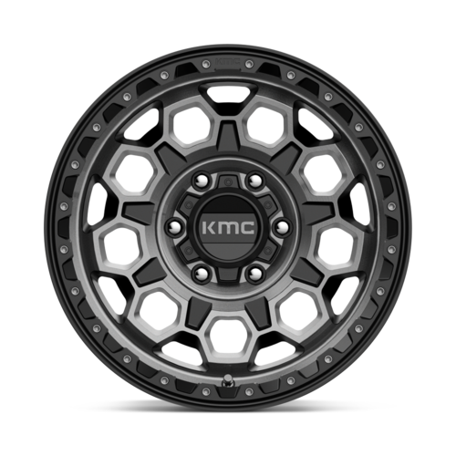KMC KM545 TREK 17x9 Satin Black with Gray Tint Wheel – 6x114.3 Bolt Pattern, 66.06 Center Bore, 18mm Offset