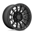 KMC KM547 Carnage 17x9 Satin Black with Gray Tint Wheel for 6x139.7 Bolt Pattern -12mm Offset